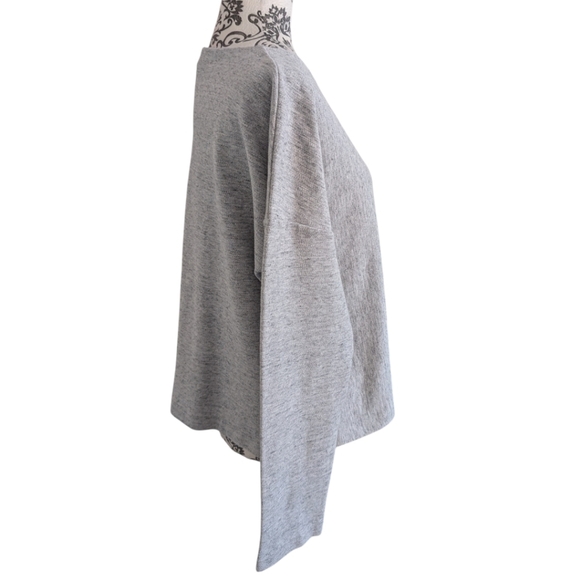 Tentree Clay Crewneck Sustainable Slouchy Women XL Cozy Minimalist Boatneck Grey - Picture 4 of 12